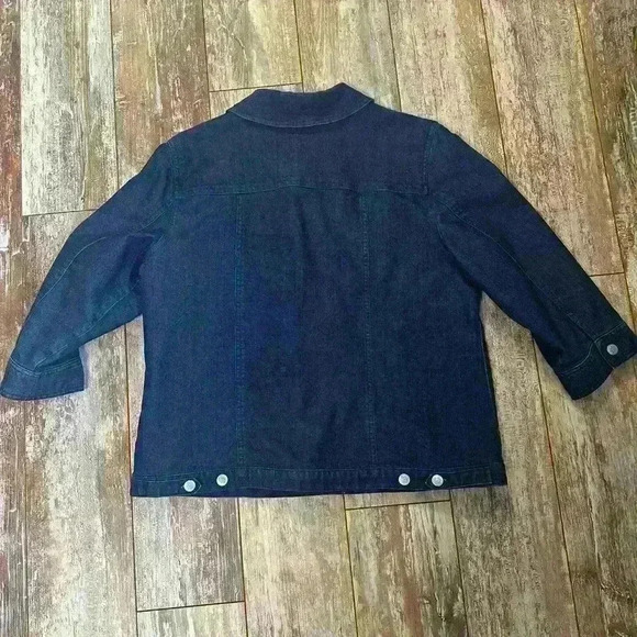 Denim and Co ladies jacket with 3/4 sleeve, size L - Picture 2 of 5